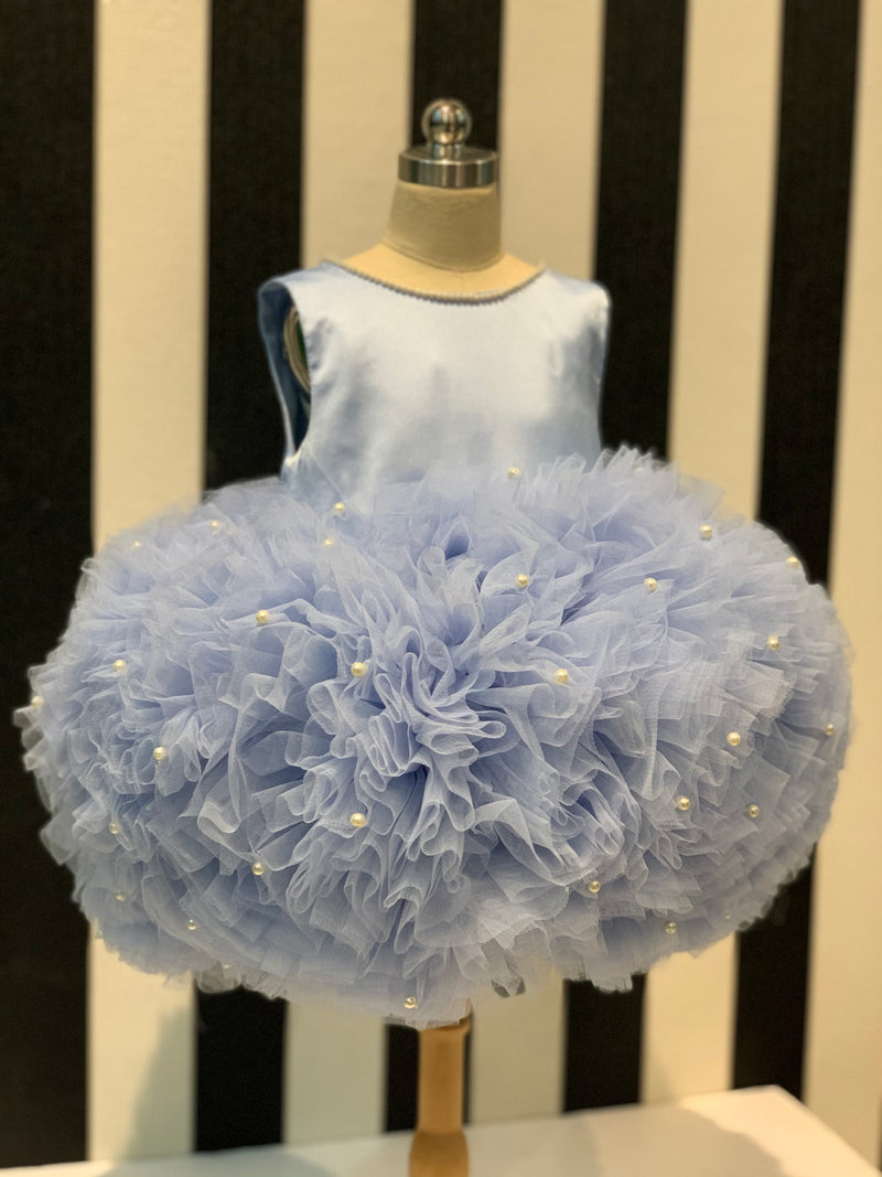 Ruffle Puff - Powder - Toddler Special Occasions Dress