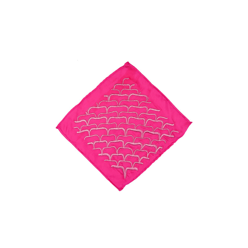 Pocket square | Chevron - Hot pink