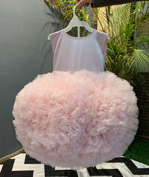 Ruffle puff - Blush Pink - Toddler Special Occasions Dress